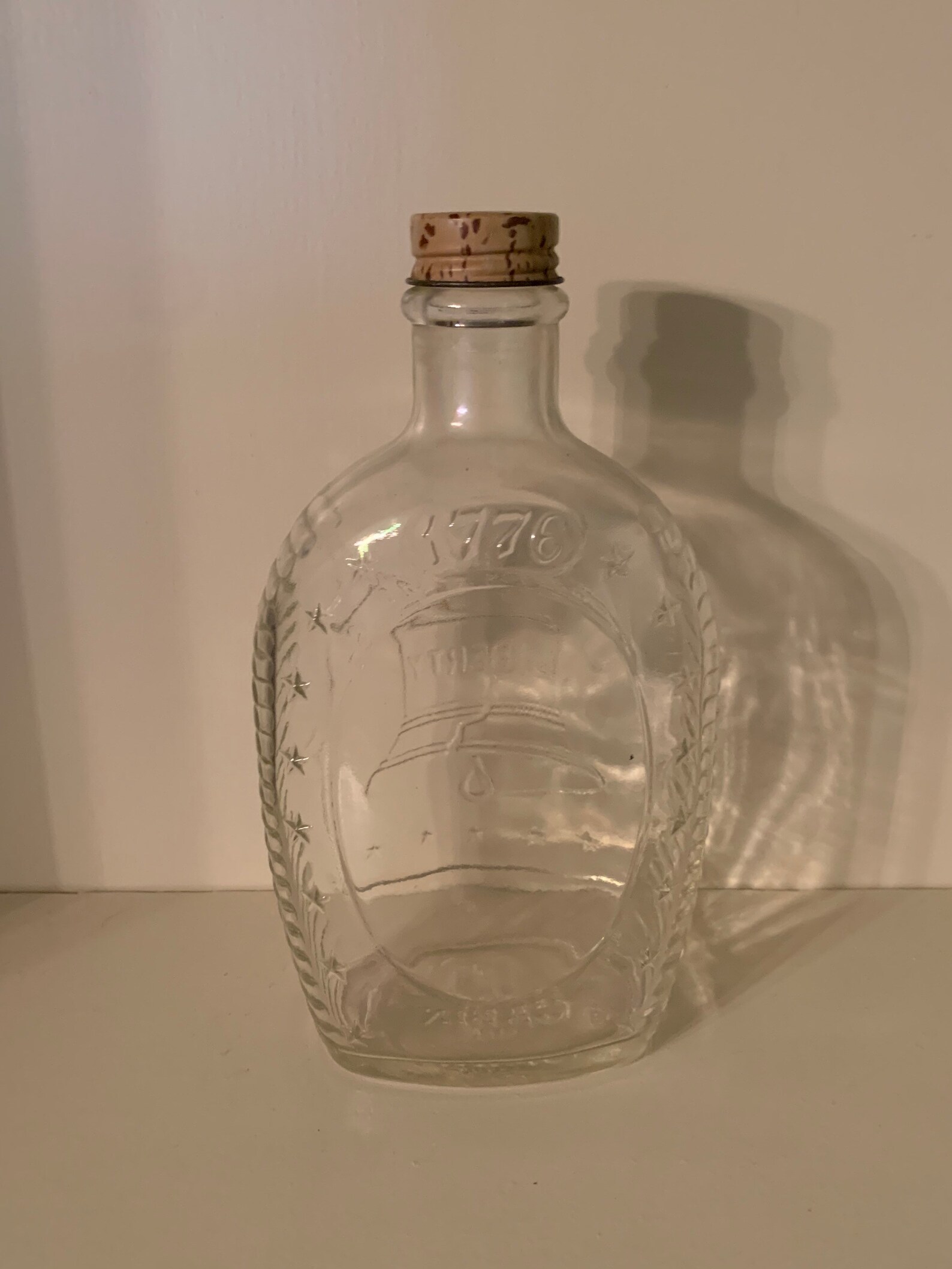 1976 Glass Log Cabin Maple Syrup Bottle Centennial Liberty Etsy