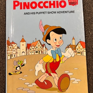 Walt Disney Pinocchio Wonderful World of Reading Hardback Book 1973