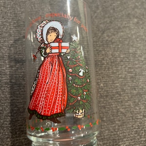 Holly Hobbie Verzamelaars Kerst Drinkglas 1981 Coca-Cola