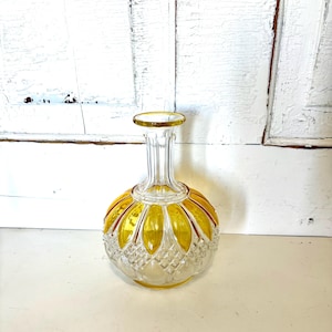 Antique Belgian Val Saint Lambert Crystal Glass Vase