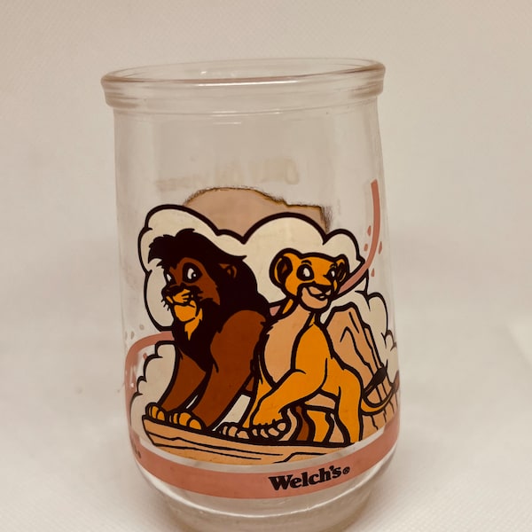 Welch's Jelly Jar Glass Tumbler Disney's Lion King II Simba's Pride