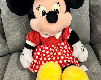 Bambola di pezza Disney vintage Minnie Mouse da 17 pollici
