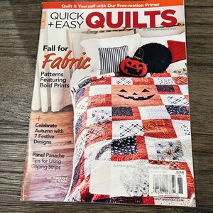Quick and Easy Quilts October/November 2023 Issue DIY Crafting Magazine How To