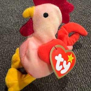 TY Beanie Baby 1993 McDonald&#39;s Toy Stuffed Strut the Rooster