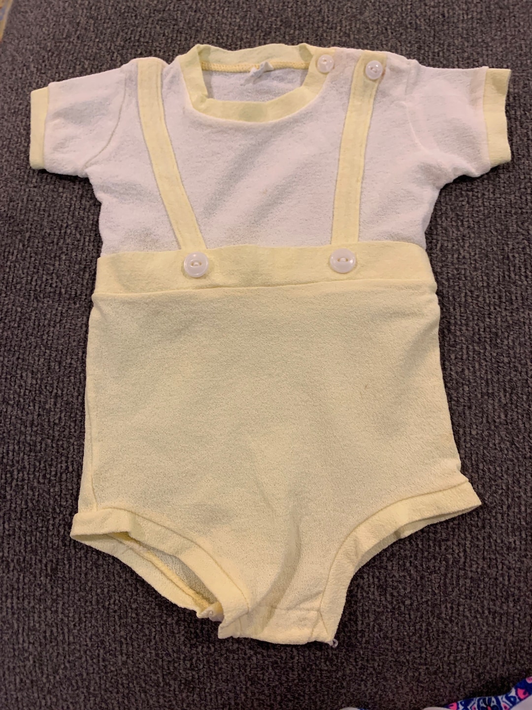 Yellow Baby Onesie 03 Month Vintage Etsy
