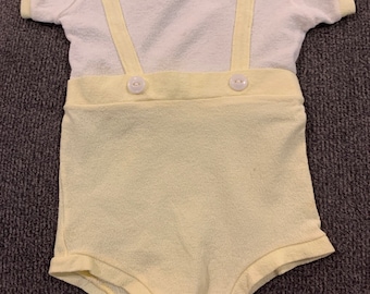Yellow Baby Onesie 0-3 month Vintage
