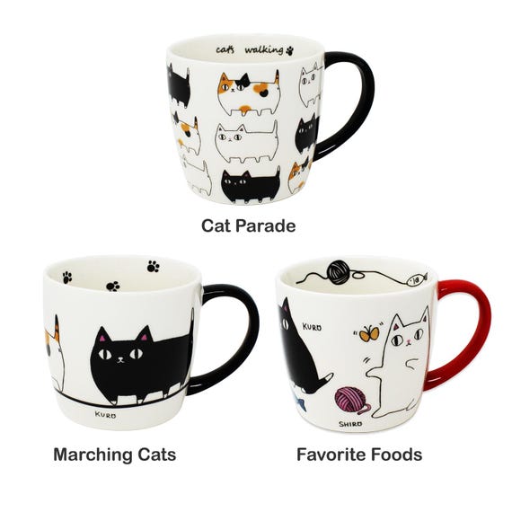 3 Cat Brothers Porcelain Mug: Japanese Nyan-ya Series - Etsy