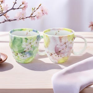 Cherry Blossom Mino Ware Mug – Handmade Japanese Ceramic Cup