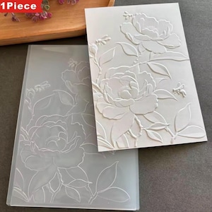 Calla Lily Floral Embossing Folder 3D Flower Texture Craft Template for Card Making Scrapbooking Paper Crafts Party Supplies