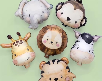 Folieballonnen jungledieren | Leuke ballonnen met safaridieren | Decoratie kinderfeestje en babyshower