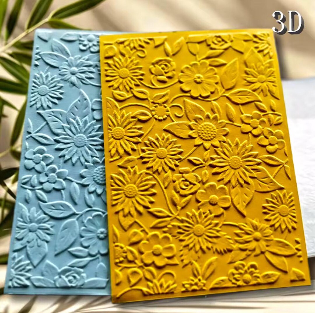 3D Daisy Embossing Folder for Card Making, Scrapbooking (16cm X 11.5cm ...