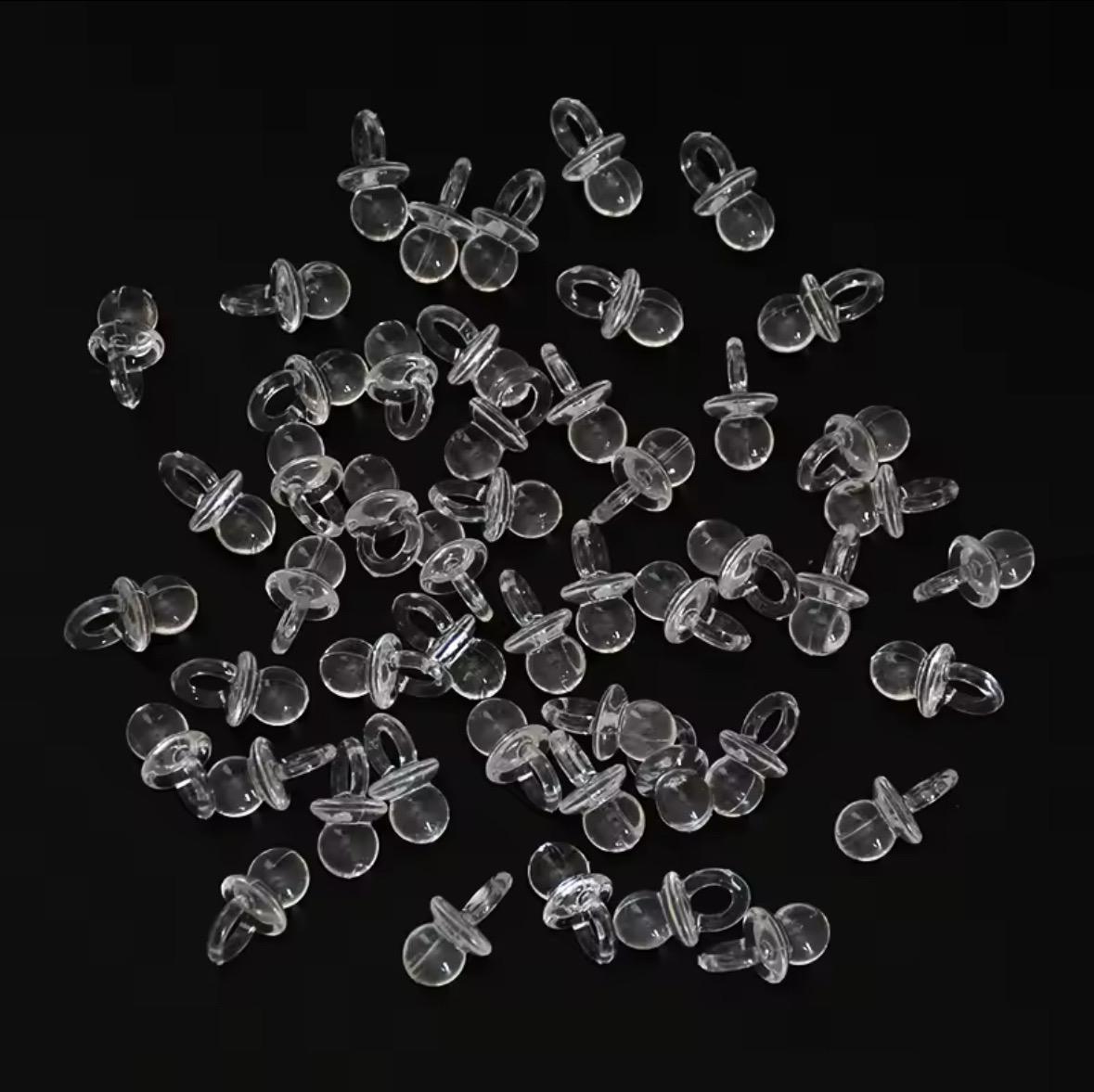 Mini Acrylic Pacifier Confetti: Blue & Pink Baby Shower Decor - Etsy