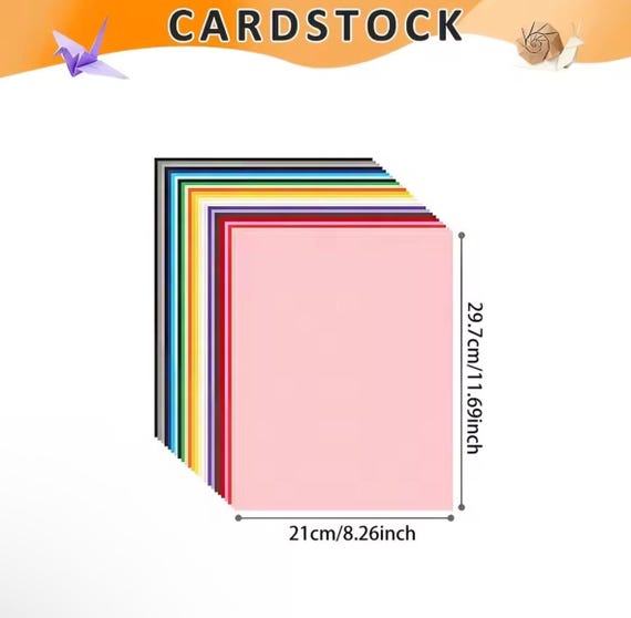 A4 Coloured Cardstock Paper 230GSM for Card Making Scrapbooking Crafts