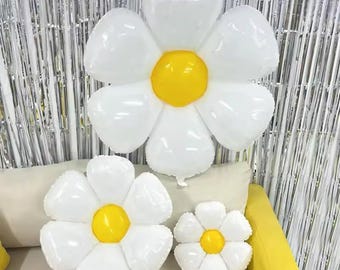 10 globos de margaritas, flores florales, láminas, globos, decoraciones para fiestas de cumpleaños y baby shower