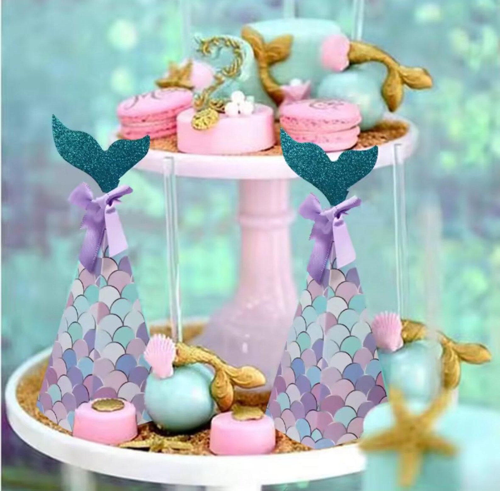 Mermaid Tail Favor Boxes (set of 5) - Shimmer & Scales - Etsy