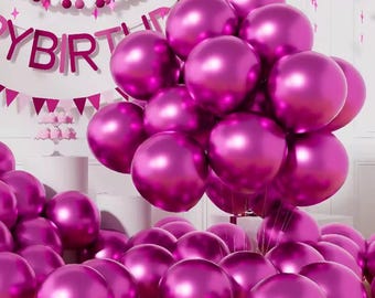 Rosa Chrom Konfetti Luftballons Party Dekoration Set
