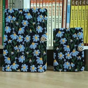 A5 A6 floral notepad flower notebook embroidery hardcover 98 sheets journal studying diary black