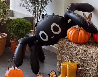3D zwarte spinnenfolieballon: Halloween spookhuisdecoratie