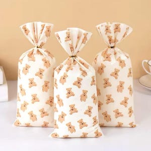 Sacs de fête ours en peluche parfaits pour une baby shower, 1er anniversaire, 30 ou 50 pièces, sac de cadeaux, bonbons