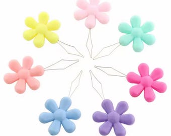 Enfiadores de agulhas de flores – 10/20 peças de guias de linha coloridos para costura e bordado fáceis à mão