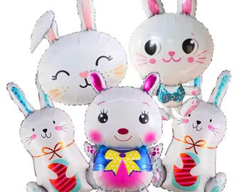 Ballons de Pâques décoration de fête oeuf lapin carottes