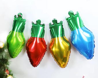 Christmas lights balloons light bulb foil balloon Xmas