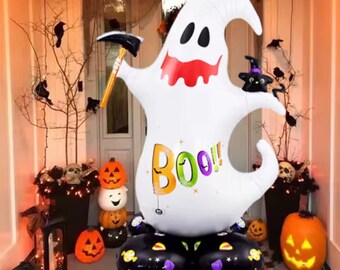 Staande 3D-spookballon: Halloween-feestdecor - 128 cm