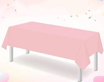 Massief roze plastic tafelkleed feesttafelkleed voor verjaardag bruiloft evenementen