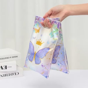 Butterfly pink purple party bags perfect for baby shower 1st birthday party 10/25/50pc