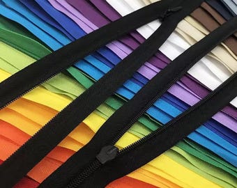 10 cerniere invisibili in nylon – colori misti per cucito fai da te e sartoria