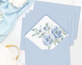 Baby Blue 5x7 Envelopes, 150GSM Wedding Invitation Cards (50pcs)