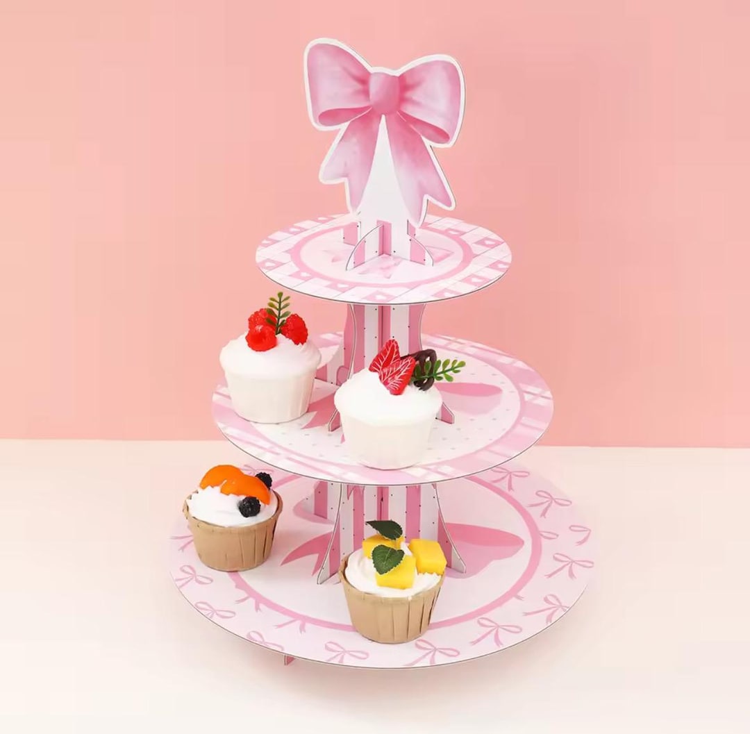 3-Tier Cupcake Stand Cake Dessert Display Plate We... - Grandado - View #6