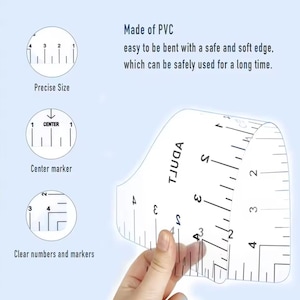 T-Shirt Ruler Guide Set: Transparent Alignment Tools for Vinyl, Heat Press, Embroidery