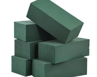 3 blocchi di schiuma floreale bagnata - 22,8x10,5x7,5 cm Mattoni verdi per composizioni floreali, matrimoni, eventi e artigianato