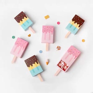 Boîte de bonbons sucrés en forme de crème glacée, cadeau d'anniversaire pour baby shower