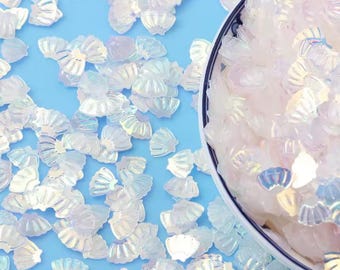 Iridescent Seashell Confetti – Mermaid Party Table Scatter, Baby Shower Decor