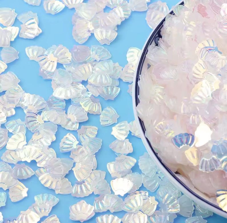 Iridescent Seashell Confetti – Mermaid Party Table Scatter, Baby Shower ...