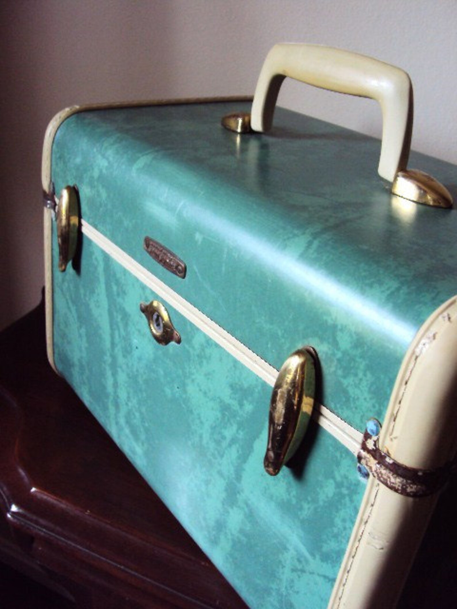 Vintage Samsonite Train Case in Retro Blue Etsy