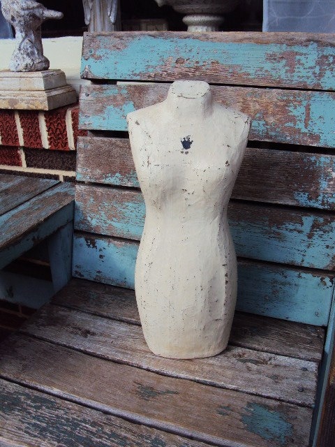 Vintage Style French Shabby Chic Mannequin Body Form Bust  Distressed…