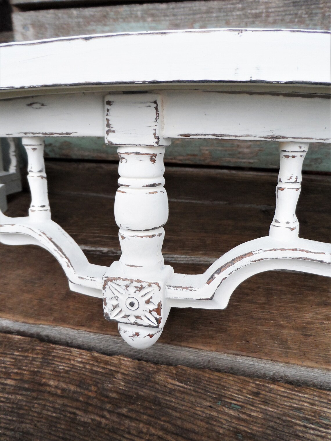 Vintage French Country Shelf Shabby Chic Bed Crown Wall Shelf Etsy