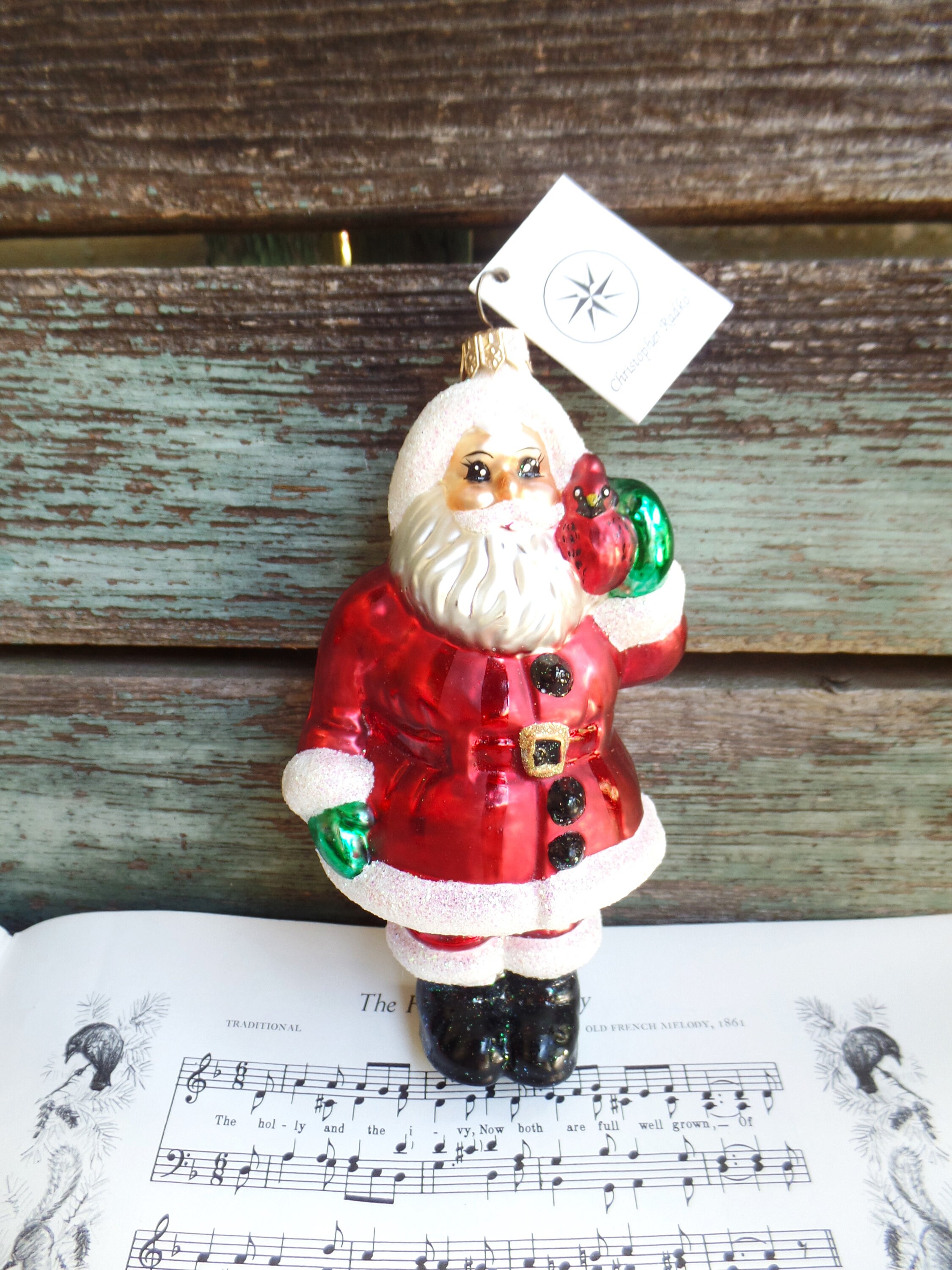 Vintage Christopher Radko Christmas Ornament, Santa Claus With