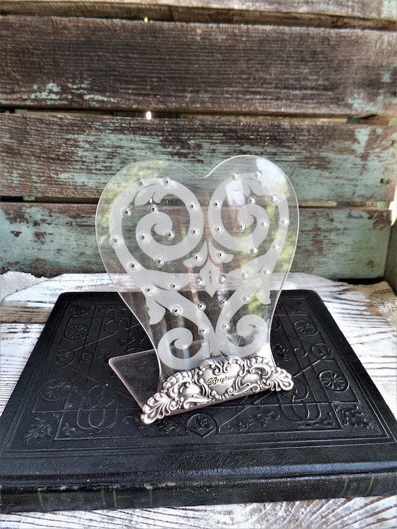 Vintage Brighton Earring Display Stand Silver Plate Raised Spoon