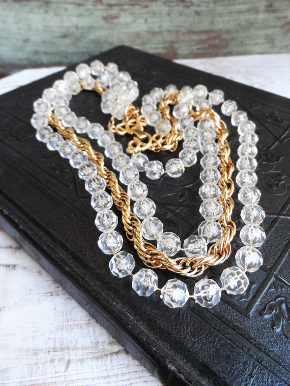 vintage multi chain necklace