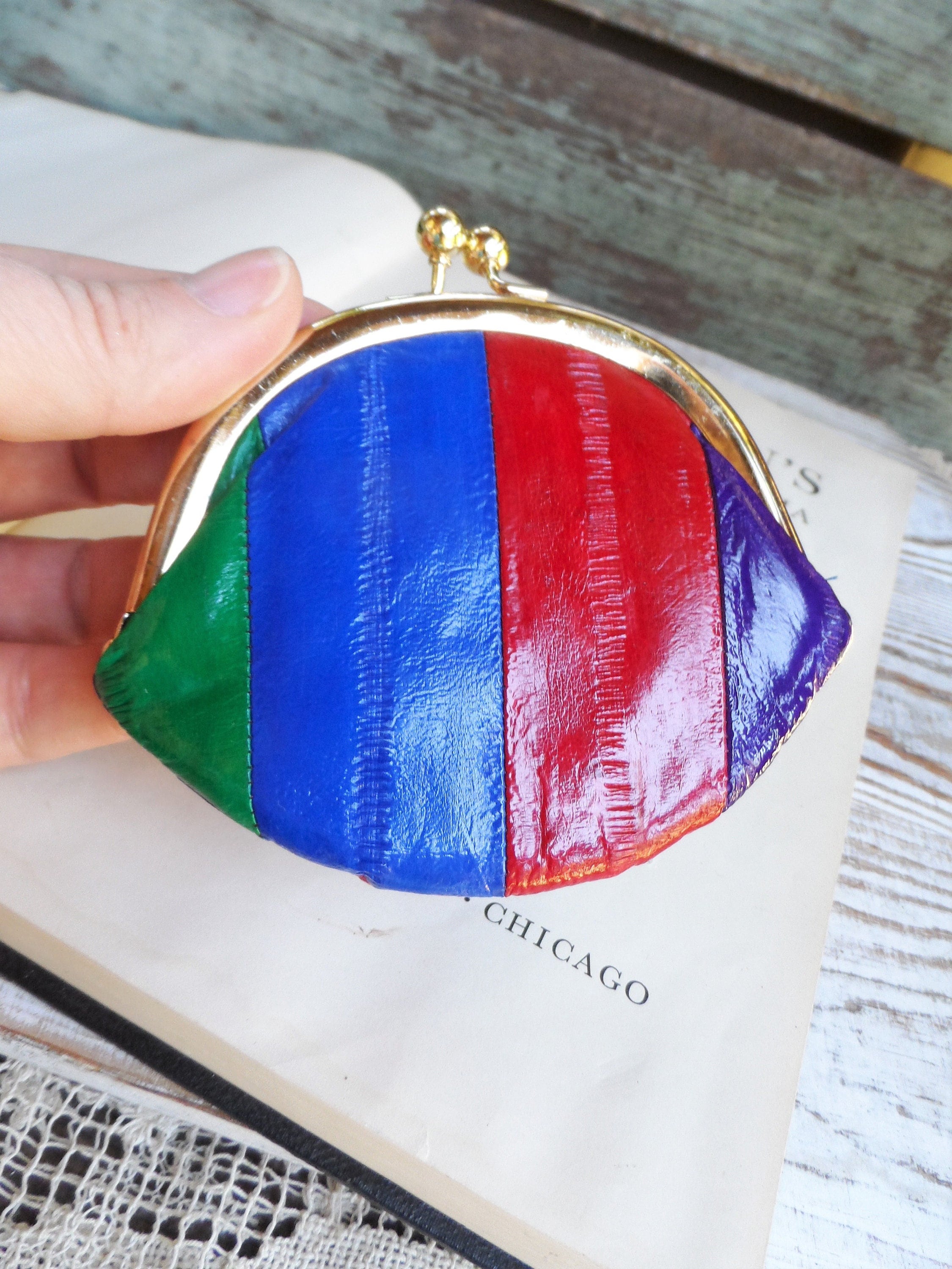 Eel skin change purse deals