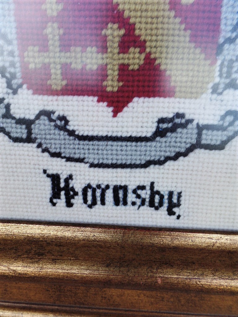Vintage Needlepoint Hornsby Family Crest Coat of Arms Horse Etsy Canada