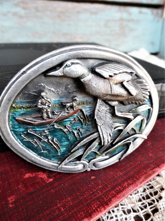duck hunting belt buckle