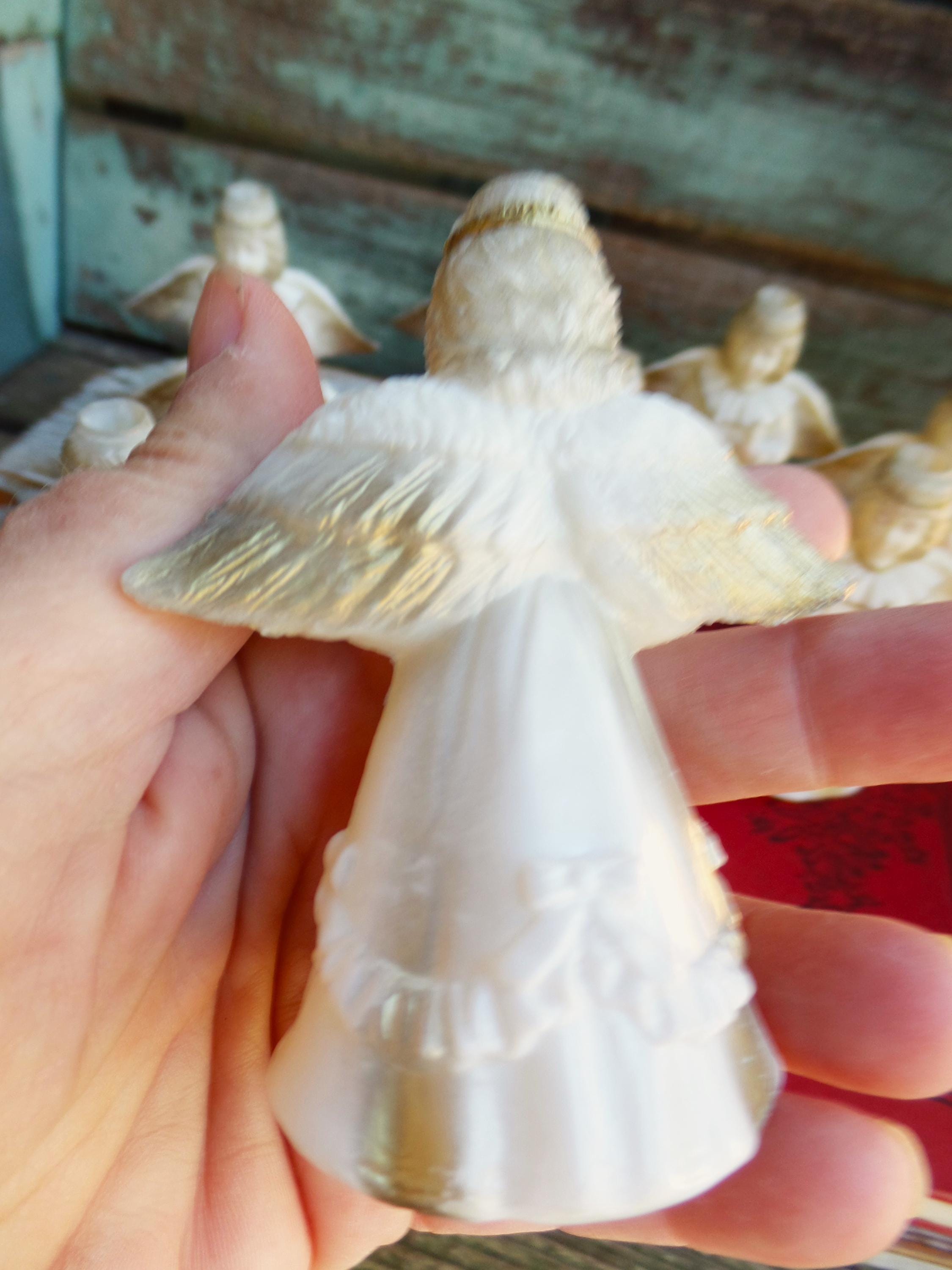 Vintage Christmas Angel Light Covers, Angel String Lights, Set of ...