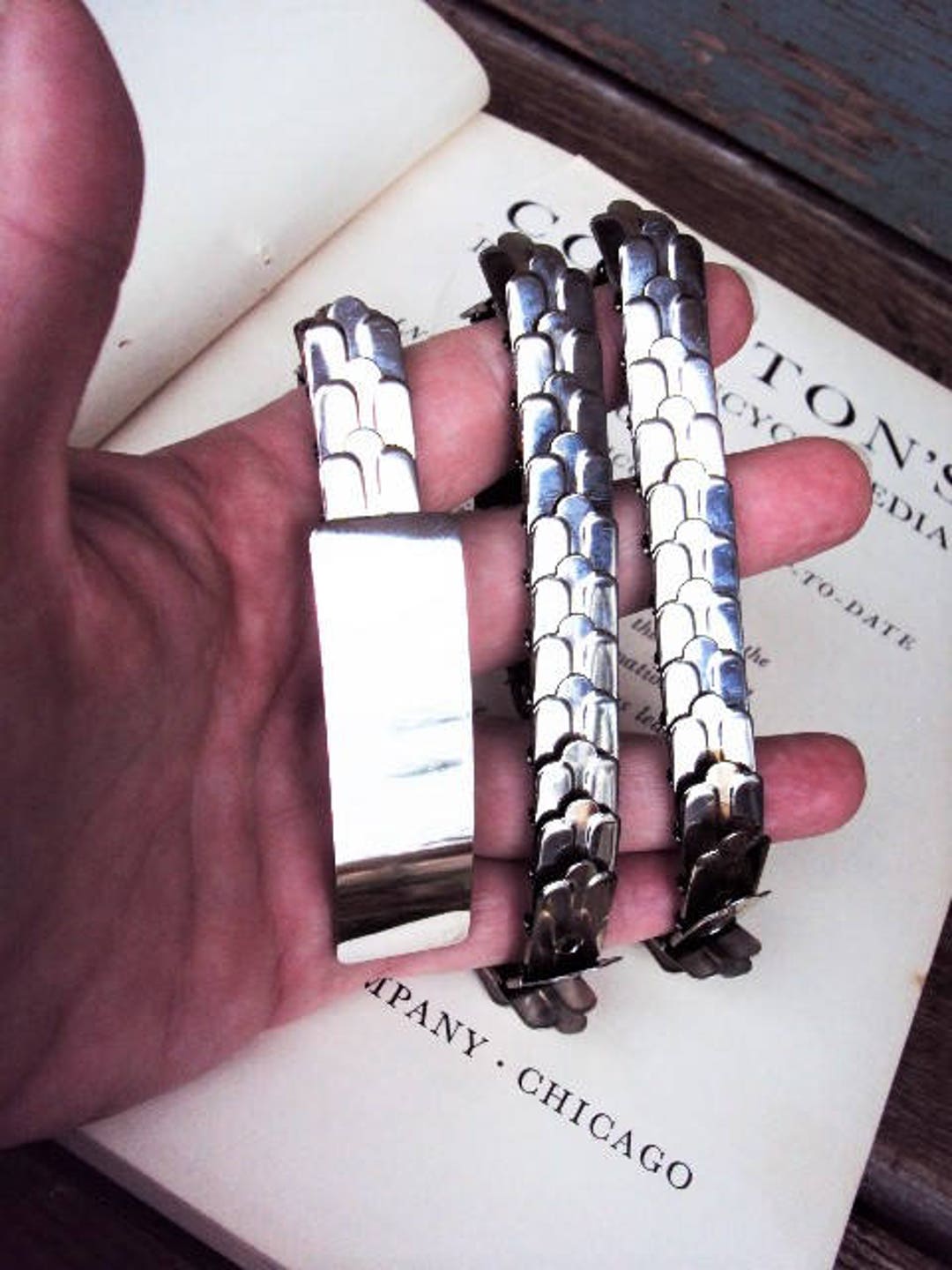 Vintage Skinny Belt Metal Buckle Stretchy Antique Silver  display picture 1