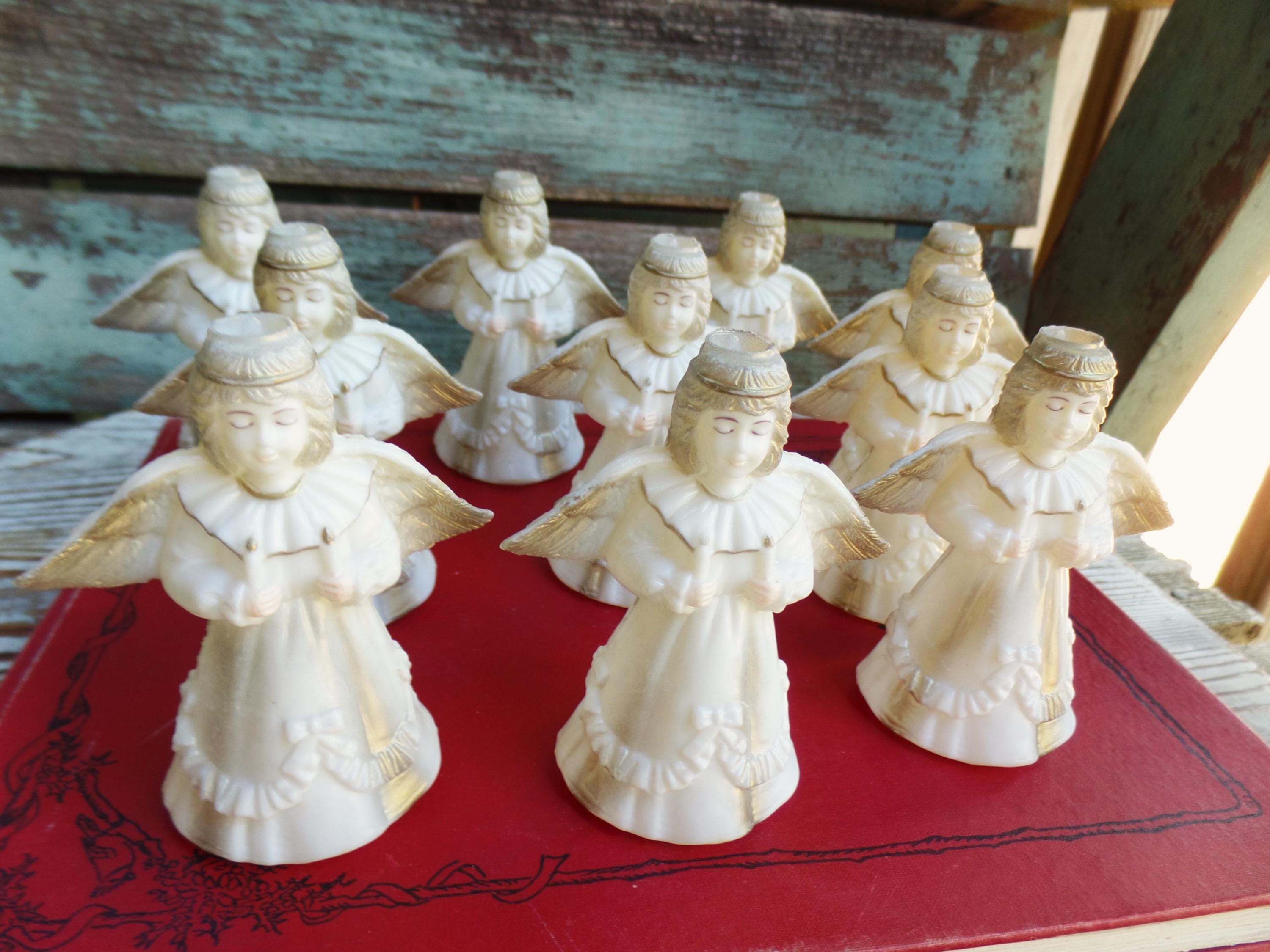 Vintage Christmas Angel Light Covers, Angel String Lights, Set of ...
