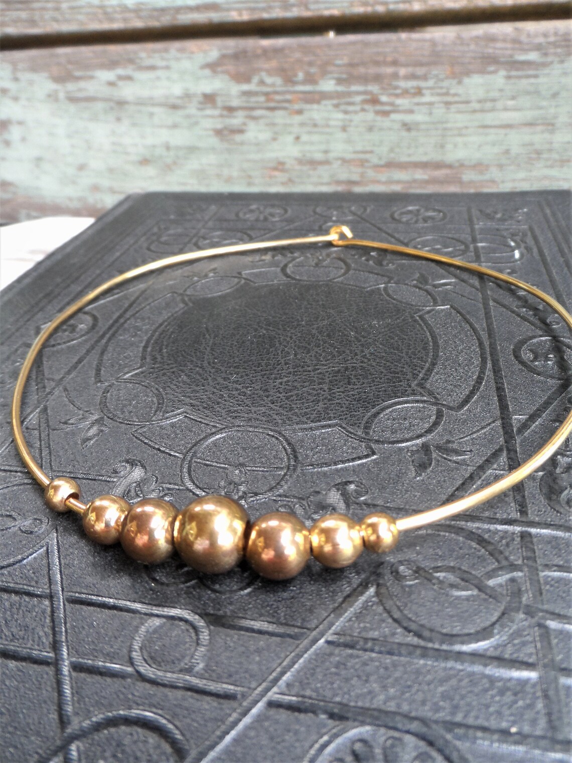 Vintage Beaded Cuff Necklace Wrap Necklace Brutalist Design Etsy